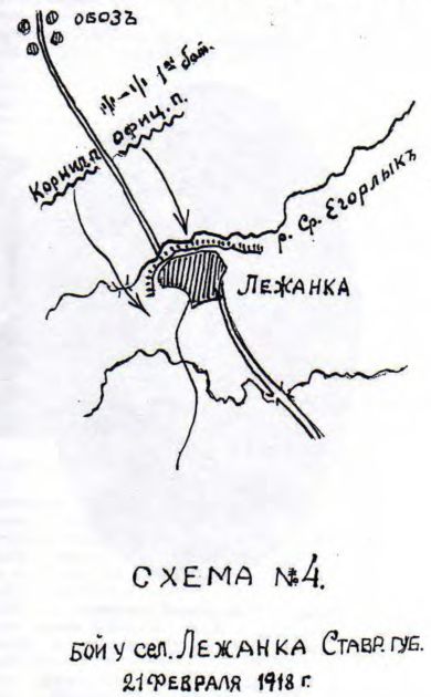 Бой у села Лежанка Ставр. губ. 21 февраля 1918 г.